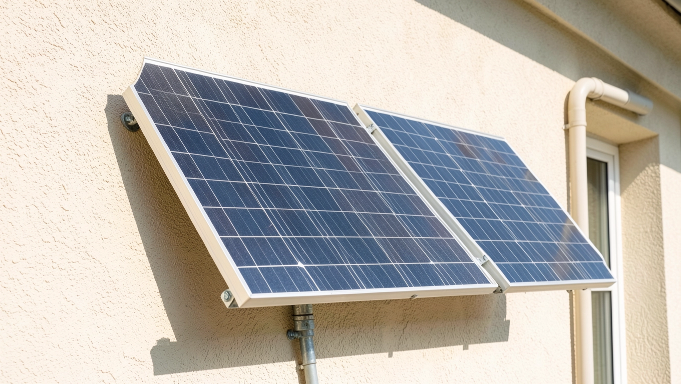 montaż kolektorów słonecznych na ścianie